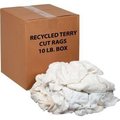 Monarch Brands Global Industrial„¢ Premium Recycled White Cotton Terry Cut Rags, 10 Lb. Box R020-W54-PU*10